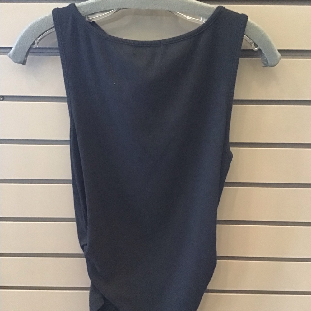Michael Stars Black Draped Tank Top - Picture 2 of 2